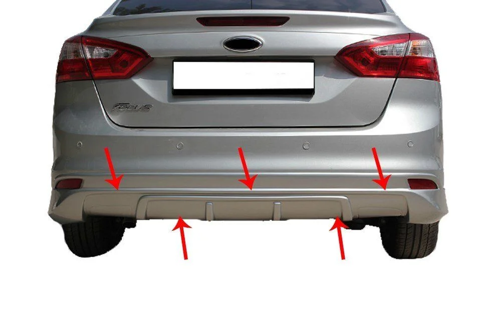 Focus Uyumlu 3 Sedan Arka Tampon Altı Fiber 2011-2014