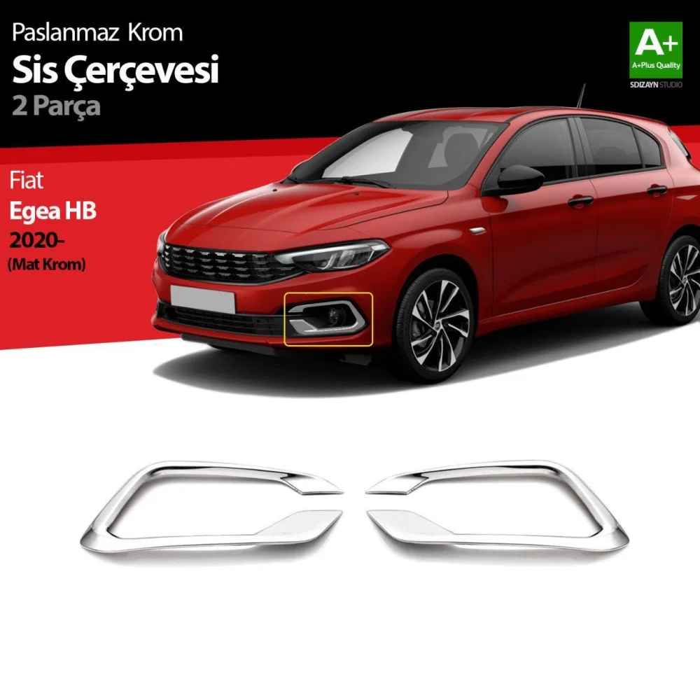 Drs Tuning Fiat Egea Sedan Krom Sis Çerçevesi 2 Prç. 2020 Üzeri (Mat Krom)