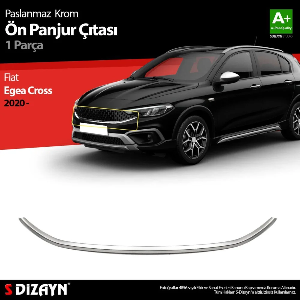 Drs Tuning Fiat Egea Cross Krom Ön Panjur Çıtası 2020 Üzeri