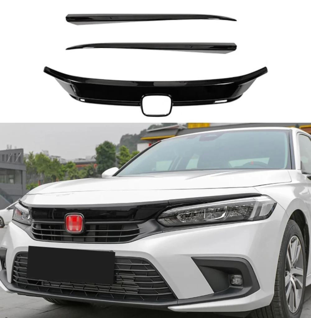Drs Tuning 2022 Civic Uyumlu Panjur Kaplama - Piano Black 3 Parça