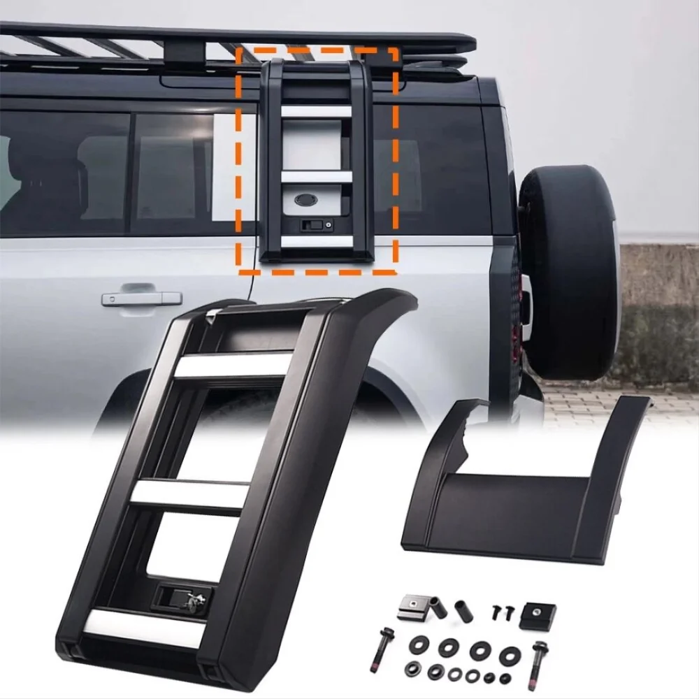 Drs Tuning Defender 2020+ Uyumlu Yan Merdiven Parlak Siyah