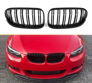 Drs Tuning Bmw 3 Uyumlu Serisi E92 2010-2013 M3 Böbrek (Cift Cızgı Panjur) Piano Black (Makyajlı Kasa) - Görsel 3