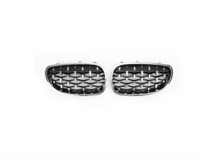Bmw 5 Uyumlu Serisi E60 2004-2009 Diamond Panjur(Böbrek) Krom Çerçeve