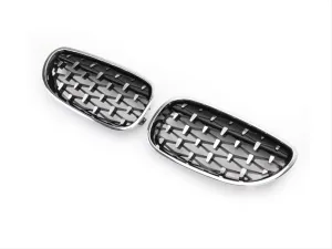 Bmw 5 Uyumlu Serisi E60 2004-2009 Diamond Panjur(Böbrek) Krom Çerçeve - Görsel 2