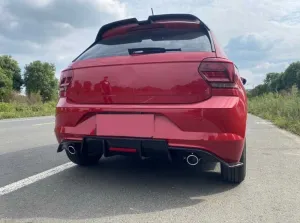 Drs Tuning Drs Tuning Polo Uyumlu 2018+ Mk6 Çift Egzoz Difüzör (Piano Black) - Görsel 3