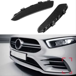 Mercedes W177 Uyumlu A Serisi 2019+ Ön Tampon Yan Bıçakları - 2 Parça - Karbon thumb 2