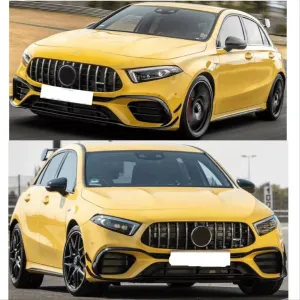 Mercedes W177 Uyumlu 2019+ A45 Ön Tampon Panjur Seti thumb 2