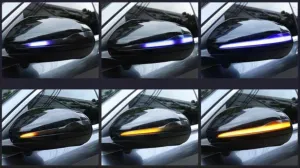 Mercedes Dinamik Uyumlu LED Ayna Sinyali Mavi Selamlama (W205 0 - W222- X253- W447) thumb 3