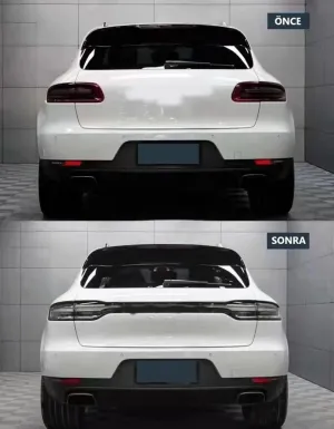 Drs Tuning Porsche Macan Uyumlu 2018+ Bagaj Kapağı Ve LED Stop Facelift - Smoke - Görsel 2