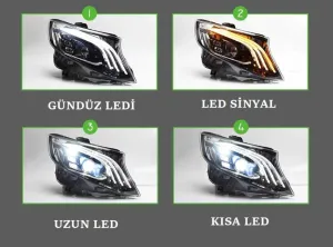 Mercedes W447 Uyumlu Vıto Maybach Versiyon LED Far Seti thumb 2