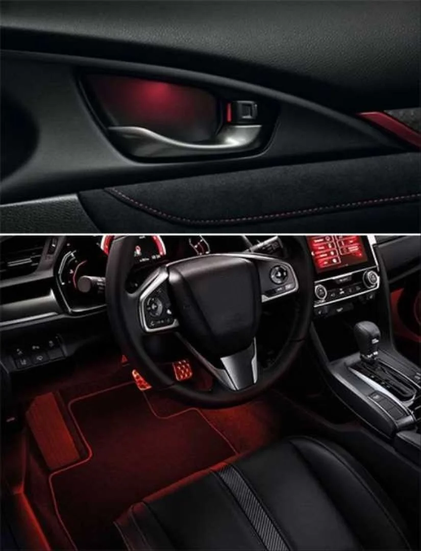 Drs Tuning Honda Civic Uyumlu Fc5 Kapı İç Aydınlatma Kırmızı- Ayak Aydınlatma Kırmızı