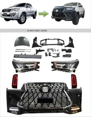Drs Tuning Toyota Hilux Uyumlu Vigo (2005-2015) Lexus Body Kit Full - Görsel 2