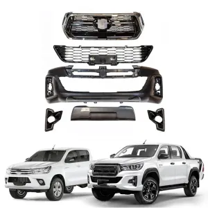 Drs Tuning Toyota Hilux Uyumlu Rocco Body Kit 2016-2020 (Ön Tampon, Panjur, Alt Izgara, Sis Kapakları) - Görsel 2