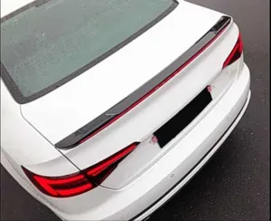 Audi A4 Uyumlu 2016-2019 LED Spoiler Piano Black (Parlak Siyah) thumb 3