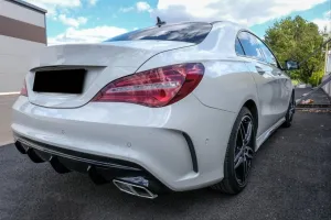 Mercedes W117 Uyumlu Cla 45 Difüzör & Egzoz Seti 16-19 Siyah Egzoz İle thumb 4