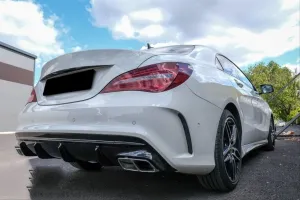 Drs Tuning Mercedes W117 Uyumlu Cla 45 Difüzör & Egzoz Seti 16-19 Silver Egzoz İle - Görsel 4