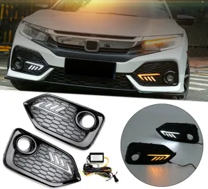 Honda Civic Uyumlu Fk7 2016-2019 Hatchback Ön Sis Ledi thumb 2