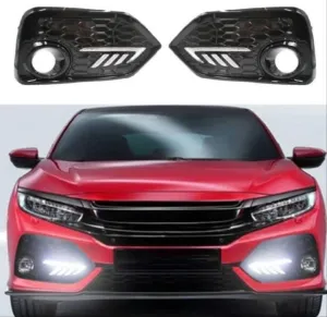 Honda Civic Uyumlu Fk7 2016-2019 Hatchback Ön Sis Ledi thumb 3