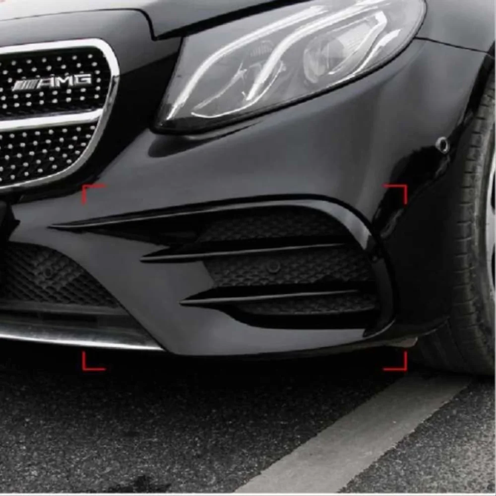 Drs Tuning Mercedes W205 Uyumlu 2019+ Ön Tampon Bıçakları 2 Parça (Piano Black)
