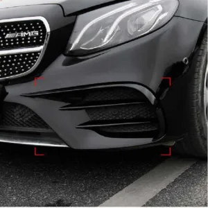 Drs Tuning Mercedes W205 Uyumlu 2019+ Ön Tampon Bıçakları 2 Parça (Piano Black) - Görsel 2