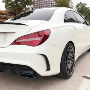 Drs Tuning Mercedes W117 Uyumlu Cla Arka Tampon Bıçakları Piano Black - Görsel 3