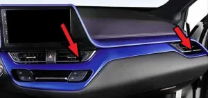 Drs Tuning Toyota C-Hr Uyumlu 2016-2019 Konsol Alt Kaplama 2 Parça Mavi - Görsel 2