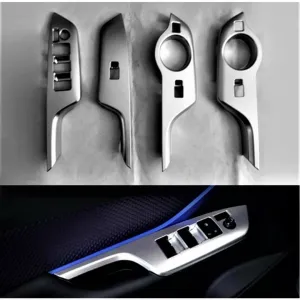 Toyota C-Hr Uyumlu 2016-2019 Kapı Kolçak Kaplama Silver (Elektrikli Ayna Düğmeli Model) thumb 3
