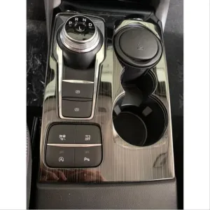 Ford Focus Uyumlu 2019-2021 Vites Çerçeve Kaplama - Titanyum Siyah thumb 2