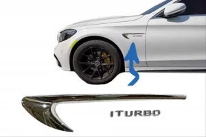 Drs Tuning Mercedes V8 Uyumlu Biturbo Yazı Ve Ventı Takımı Nikelaj - Görsel 2
