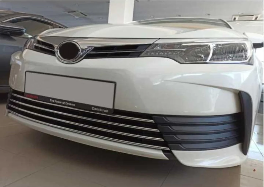 Drs Tuning Toyota Corolla Uyumlu 2016-2018 Alt Panjur Çıtası Nikelaj (Stok Hatası )