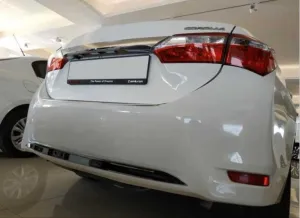 Toyota Corolla Uyumlu 2013-2016 Arka Tampon Alt Kaplama Nikelaj thumb 3