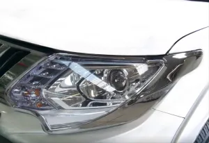 Mitsubishi L200 Uyumlu 2014+ Far Çerçeve Kaplama Nikelaj thumb 4