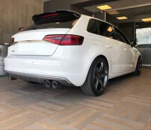 Audi A3 Uyumlu Hatchback (2014-2018) Camustu Spoiler - Piano Black (Parlak Siyah) thumb 3