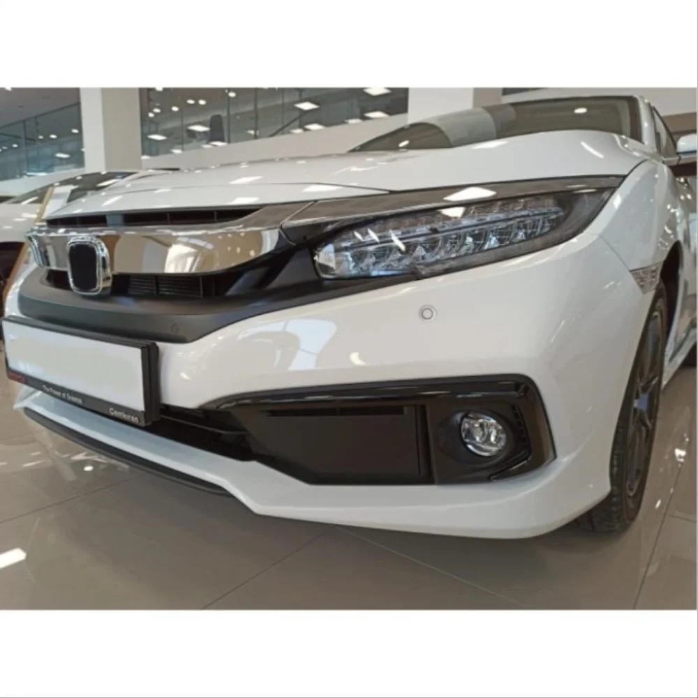 Drs Tuning Honda Civic Uyumlu Fc5 2019-2021 Ön Sis Kaşı Kaplaması Piano (Makyajlı Kasa)