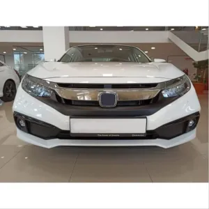 Drs Tuning Honda Civic Uyumlu Fc5 2019-2021 Ön Sis Kaşı Kaplaması Piano (Makyajlı Kasa) - Görsel 2