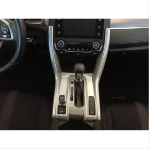 Honda Civic Uyumlu Fc5 2016-2020 Yeni Stil Vites Konsol Kaplama- Silver thumb 3