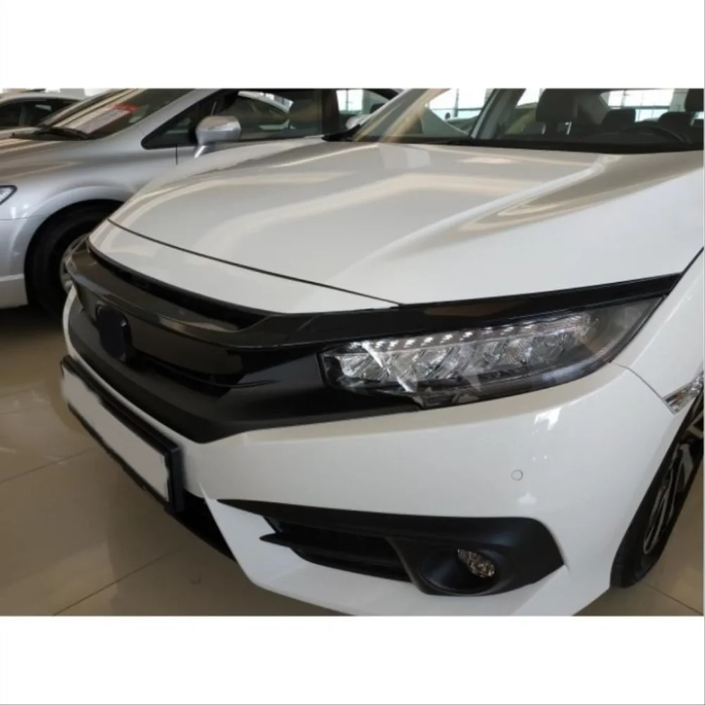 Drs Tuning Honda Civic Uyumlu Fc5 2016-2020 Ön Panjur Kaplama Piano Black