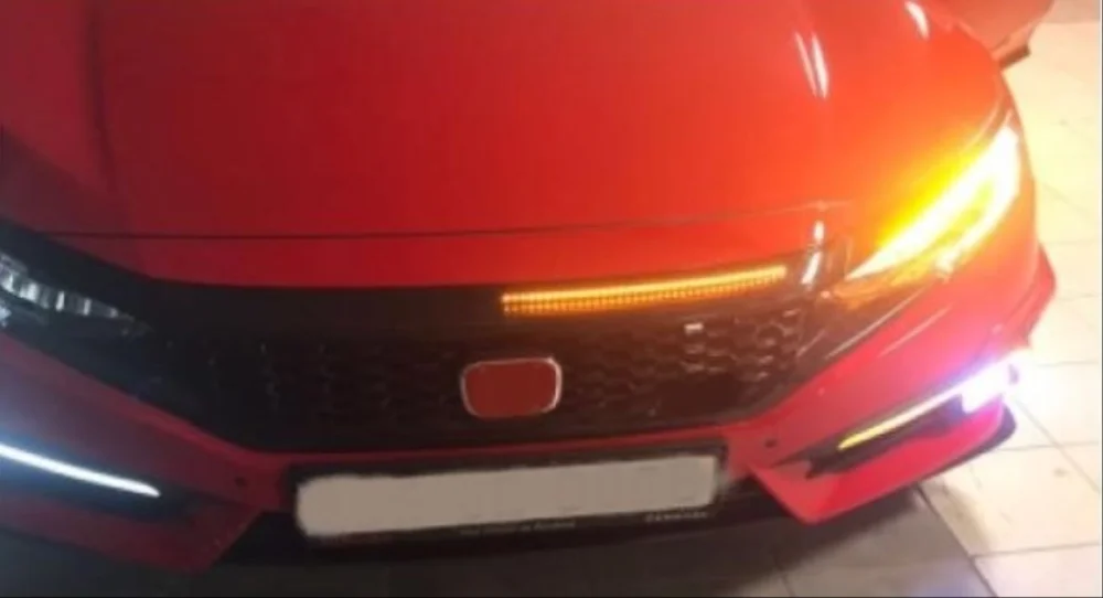 Drs Tuning Honda Civic Uyumlu Fc5 2016-2020 Ön Panjur Ledi