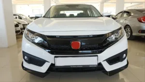 Honda Civic Uyumlu Fc5 2016-2020 Çıkıntılı Ön Flap Piano Black Dizayn B thumb 3