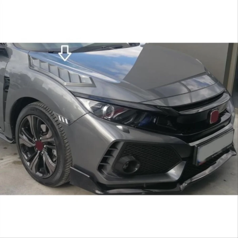 Honda Civic Uyumlu Fc5-Fk7 Motor Kaput Kabartma Type-R Dizayn - Boyasız