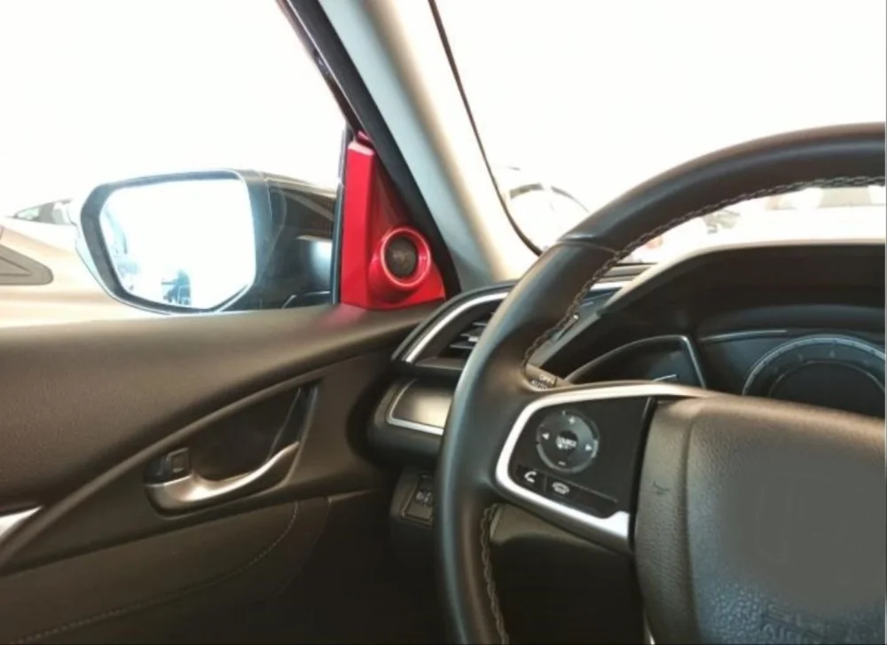 Drs Tuning Honda Civic Uyumlu Fc5 2016-2020 Tweeter Kaplama- Kırmızı