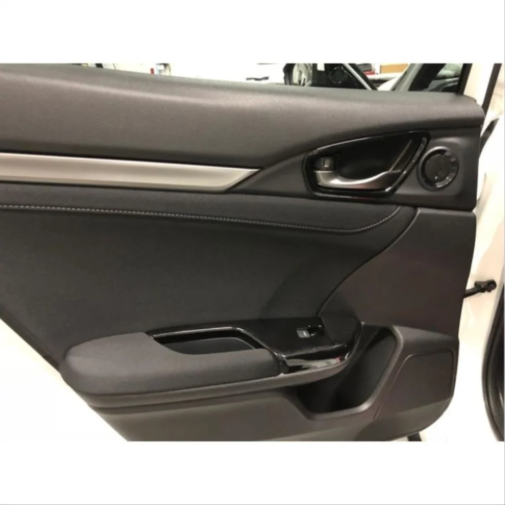 Honda Civic Uyumlu Fc5 2016-2020 İç Kapı Kolu Çerçevesi Piano Black İnce