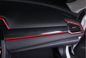 Honda Civic Uyumlu Fc5 2016-2020 Kırmızı Hava Menfez Çıtası thumb 2