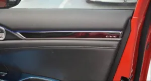 Drs Tuning Honda Civic Uyumlu Fc5 2016-2020 İç Konsol Kaplaması Füme 9 Parça - Görsel 3