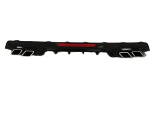Honda Civic Uyumlu Fc5 2016-2020 Difüzör Kare Egzoz Piano Black thumb 1