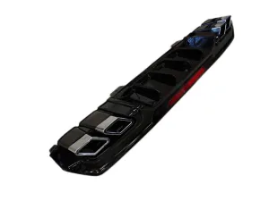 Honda Civic Uyumlu Fc5 2016-2020 Difüzör Kare Egzoz Piano Black thumb 2