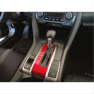 Honda Civic Uyumlu Fc5 2016-2020 Otomatik Vites Kaplama- Kırmızı P-R-N-D-S-L thumb 2