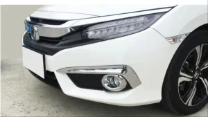 Honda Civic Uyumlu Fc5 2016-2020 Ön Sis Halka Kaplama - Krom thumb 2