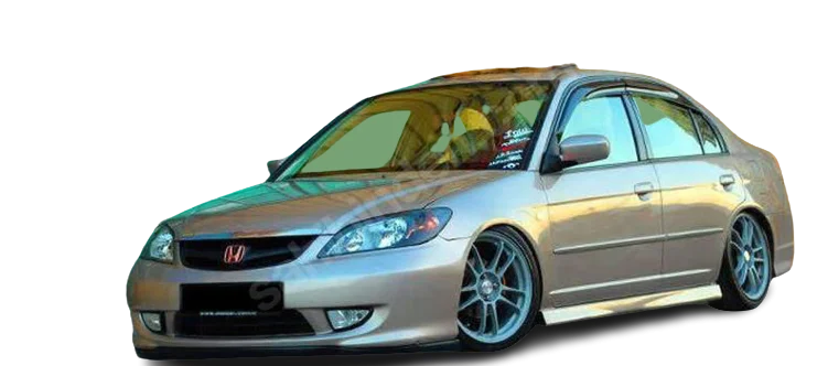 Honda Civic Uyumlu Vtec 2 (2001 - 2006) Marşpiyel Seti (Plastik)