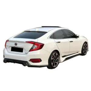 Honda Civic Uyumlu Fc5 Sedan (2015-2018) Sonrası Mugen Marşpiyel Takımı (Plastik)